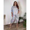 Souprava tepláková oversize mikina dlouhý rukáv a tepláky dlouhé dámské nadrozměr RUBBY (42/44/46 ONE SIZE) ITALSKÁ MÓDA IMWGB25RUBBY/DUR