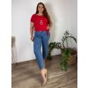 Kalhoty rifle dlouhé dámské  MOM (38-48) TP JEANS TPJ25D5118/DUR (Velikost 38, Barva modrá)