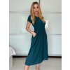 Šaty dlouhé letní krátký rukáv dámské Susana (S/M/L ONE SIZE) ITALSKÁ MÓDA IM425140/DU (Velikost S/M/L, Barva béžová)
