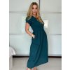 Šaty dlouhé letní krátký rukáv dámské Susana (S/M/L ONE SIZE) ITALSKÁ MÓDA IM425140/DU (Velikost S/M/L, Barva béžová)