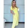 Šaty dlouhé letní krátký rukáv dámské Susana (S/M/L ONE SIZE) ITALSKÁ MÓDA IM425140/DU (Velikost S/M/L, Barva béžová)