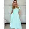 Šaty dlouhé letní krátký rukáv dámské Susana (S/M/L ONE SIZE) ITALSKÁ MÓDA IM425140/DU (Velikost S/M/L, Barva béžová)