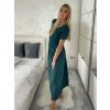 Šaty dlouhé volnočasové letní krátký rukáv dámské CARLA (S/M/L ONE SIZE) ITALSKÁ MÓDA IMSM25191/DR (Velikost S/M/L, Barva béžová)