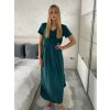 Šaty dlouhé volnočasové letní krátký rukáv dámské CARLA (S/M/L ONE SIZE) ITALSKÁ MÓDA IMSM25191/DR (Velikost S/M/L, Barva béžová)