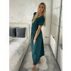 Šaty dlouhé volnočasové letní krátký rukáv dámské CARLA (S/M/L ONE SIZE) ITALSKÁ MÓDA IMSM25191/DR (Velikost S/M/L, Barva béžová)