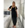 Šaty dlouhé volnočasové letní krátký rukáv dámské CARLA (S/M/L ONE SIZE) ITALSKÁ MÓDA IMSM25191/DR (Velikost S/M/L, Barva béžová)
