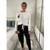 Souprava tepláková mikina dlouhý rukáv a tepláky dlouhé dámské (S/M/L ONE SIZE) ITALSKÁ MÓDA IMD25037/DR (Velikost S/M/L, Barva Černá)