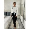 Souprava tepláková mikina dlouhý rukáv a tepláky dlouhé dámské (S/M/L ONE SIZE) ITALSKÁ MÓDA IMD25037/DR (Velikost S/M/L, Barva Černá)