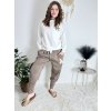 Souprava tepláková mikina dlouhý rukáv a tepláky dlouhé dámské (S/M/L ONE SIZE) ITALSKÁ MÓDA IMD25037/DR (Velikost S/M/L, Barva Černá)