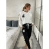 Souprava tepláková mikina dlouhý rukáv a tepláky dlouhé dámské (S/M/L ONE SIZE) ITALSKÁ MÓDA IMD25037/DR (Velikost S/M/L, Barva Černá)