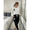 Souprava tepláková mikina dlouhý rukáv a tepláky dlouhé dámské (S/M/L ONE SIZE) ITALSKÁ MÓDA IMD25037/DR