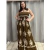 Overal dlouhý carmen bez rukávu dámský nadrozměr (44/46/48 ONE SIZE) ITALSKÁ MÓDA IMWEC24060/DUR (Velikost 44/46/48, Barva hnědá)