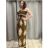 Overal dlouhý carmen bez rukávu dámský nadrozměr (44/46/48 ONE SIZE) ITALSKÁ MÓDA IMWEC24060/DUR (Velikost 44/46/48, Barva hnědá)