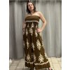 Overal dlouhý carmen bez rukávu dámský nadrozměr (44/46/48 ONE SIZE) ITALSKÁ MÓDA IMWEC24060/DUR (Velikost 44/46/48, Barva hnědá)