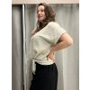 Tričko krátký rukáv dámské nadrozměr LIMONE (44/46/48 ONE SIZE) ITALSKÁ MÓDA IM725035/DU (Velikost 44/46/48, Barva béžová)
