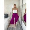 Kalhoty letní zavinovací dlouhé oversize dámské GINIE (S/M/L ONE SIZE) ITALSKÁ MÓDA IMD24250/DU (Velikost S/M/L, Barva zelená)