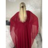 Šaty dlouhé společenské elegantní krátký rukáv dámské (S/M/L ONE SIZE) ITALSKÁ MÓDA IMPSH2550410/DU (Velikost M/L, Barva tmavě modrá)