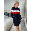 Šaty mikinové dlouhý rukáv dámské PALERMO (S/M/L ONE SIZE) ITALSKá MóDA IMD22882/DU