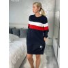 Šaty mikinové dlouhý rukáv dámské PALERMO (S/M/L ONE SIZE) ITALSKá MóDA IMD22882/DU
