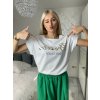 Tričko oversize krátký rukáv dámské PROSECCO  (S/M/L ONE SIZE) ITALSKÁ MÓDA IMD23807/DU