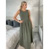 Šaty letní bez rukávu dámské  PAGE (S/M/L ONE SIZE) ITALSKÁ MÓDA IM725020/DU
