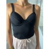 Croptop na ramínka dámský ADDA (S/M ONE SIZE) ITALSKÁ MÓDA IMPLP2480760045/DU (Velikost S/M, Barva Černá)