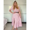 Šaty dlouhé košilové krátký rukáv dámské LIVIA (S/M/L ONE SIZE) ITALSKÁ MÓDA IMWGB24042S-6/DUR (Velikost S/M/L, Barva bílá)