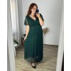 Šaty tylové dlouhé společenské krátký rukáv dámské nadrozměr Veronika (46/48/50/52 one size) ITALSKÁ MÓDA IMPSH243589V/DR (Velikost 50/52, Barva bílá)