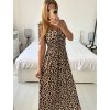 Šaty dlouhé elegantní icecool bez rukávu dámské (S/M L/XL) ITALSKÁ MODA AINUOSI IMB24LEOPARD-2/DU