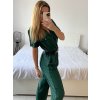 Overal dlouhý elegantní krátký rukáv dámský (S/M ONE SIZE) ITALSKÁ MÓDA IMWD24386/DU (Velikost S/M/L, Barva béžová)