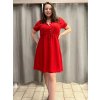 Šaty košilové stahovací krátký rukáv dámské SIMONE (M/LXL ONE SIZE) ITALSKÁ MÓDA IMC25165/DU