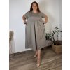 Šaty krátký rukáv dámské nadrozměr JULIE (48/50/52 ONE SIZE) ITALSKÁ MÓDA IMSM25JULIE/DU (Velikost 48/50/52, Barva Černá)