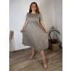 Šaty krátký rukáv dámské nadrozměr JULIE (48/50/52 ONE SIZE) ITALSKÁ MÓDA IMSM25JULIE/DU (Velikost 48/50/52, Barva Černá)