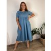 Šaty krátký rukáv dámské nadrozměr JULIE (48/50/52 ONE SIZE) ITALSKÁ MÓDA IMSM25JULIE/DU