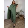 Komplet elegantní krátký rukáv dámské nadrozměr JASMINA (50/52/54 ONE SIZE) ITALSKÁ MÓDA IM425311/DUR (Velikost 50/52/54, Barva Černá)