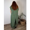 Komplet elegantní krátký rukáv dámské nadrozměr JASMINA (50/52/54 ONE SIZE) ITALSKÁ MÓDA IM425311/DUR (Velikost 50/52/54, Barva Černá)