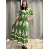 Šaty letní krátký rukáv dámské BELLA (M/L-XL/2XL) IMWGDB21153-3B/DUR (Velikost M/L, Barva zelená)