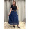 Sukně dlouhá s páskem dámská MERIL (S/M/L ONE SIZE) ITALSKÁ MÓDA IMSM25071/DU