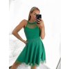 Šaty společenské krátké bez rukávu dámské Oriana (S/M ONE SIZE) ITALSKÁ MÓDA IM3236287/DU