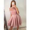 Šaty společenské krátké bez rukávu dámské Oriana (S/M ONE SIZE) ITALSKÁ MÓDA IM3236287/DU