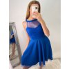 Šaty společenské krátké bez rukávu dámské Oriana (S/M ONE SIZE) ITALSKÁ MÓDA IM3236287/DU