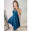 Šaty společenské krátké bez rukávu dámské Oriana (S/M ONE SIZE) ITALSKÁ MÓDA IM3236287/DU