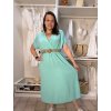 Šaty elegantní košilové s páskem krátký rukáv dámské Luka (42/44/46 ONE SIZE) ITALSKÁ MÓDA IMD25084/DUR (Velikost 42/44/46, Barva Černá)