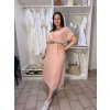 Šaty elegantní košilové s páskem krátký rukáv dámské Luka (42/44/46 ONE SIZE) ITALSKÁ MÓDA IMD25084/DUR (Velikost 42/44/46, Barva Černá)