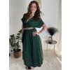 Šaty elegantní košilové s páskem krátký rukáv dámské Luka (42/44/46 ONE SIZE) ITALSKÁ MÓDA IMD25084/DUR (Velikost 42/44/46, Barva Černá)