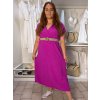 Šaty elegantní košilové s páskem krátký rukáv dámské Luka (42/44/46 ONE SIZE) ITALSKÁ MÓDA IMD25084/DUR (Velikost 42/44/46, Barva Černá)