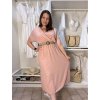 Šaty elegantní košilové s páskem krátký rukáv dámské Luka (42/44/46 ONE SIZE) ITALSKÁ MÓDA IMD25084/DUR (Velikost 42/44/46, Barva Černá)
