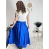 Sukně saténová dlouhá dámská Carol (S/M/L ONE SIZE) ITALSKá MODA IM325CAROL/DUR (Velikost S/M/L, Barva zelená smaragdová)