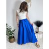 Sukně saténová dlouhá dámská Carol (S/M/L ONE SIZE) ITALSKá MODA IM325CAROL/DUR (Velikost S/M/L, Barva zelená smaragdová)