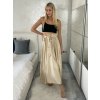 Sukně saténová dlouhá dámská Carol (S/M/L ONE SIZE) ITALSKá MODA IM325CAROL/DUR (Velikost S/M/L, Barva zelená smaragdová)